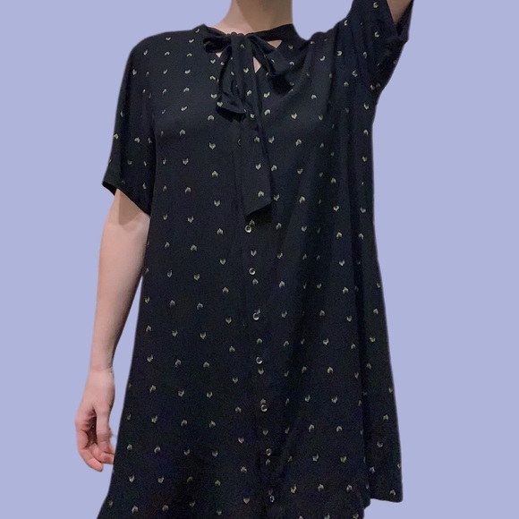 NWOT⚡️Knot Sisters Metallic Detail Dress Black - Picture 2 of 7